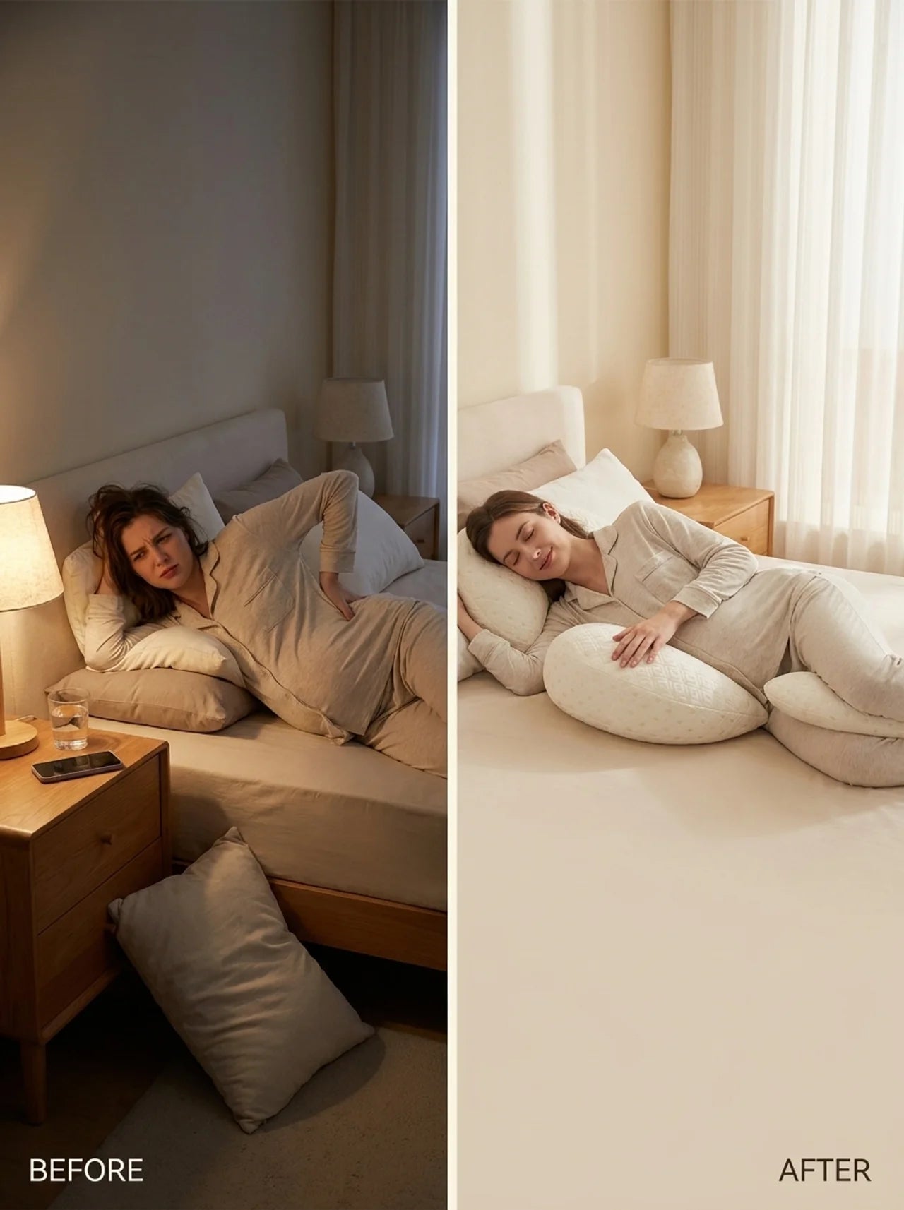 Can't Sleep Through the Night Anymore? The U-Shaped Pillow Built for Full-Body Support — By Trimester 3
