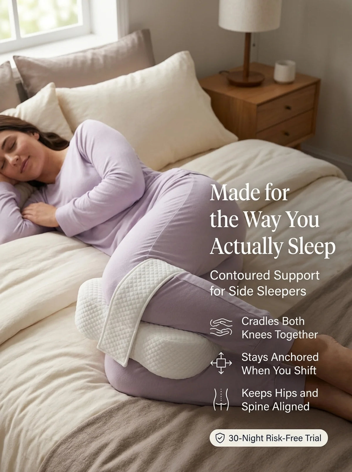 Nightbloom Contoured Knee Support Pillow