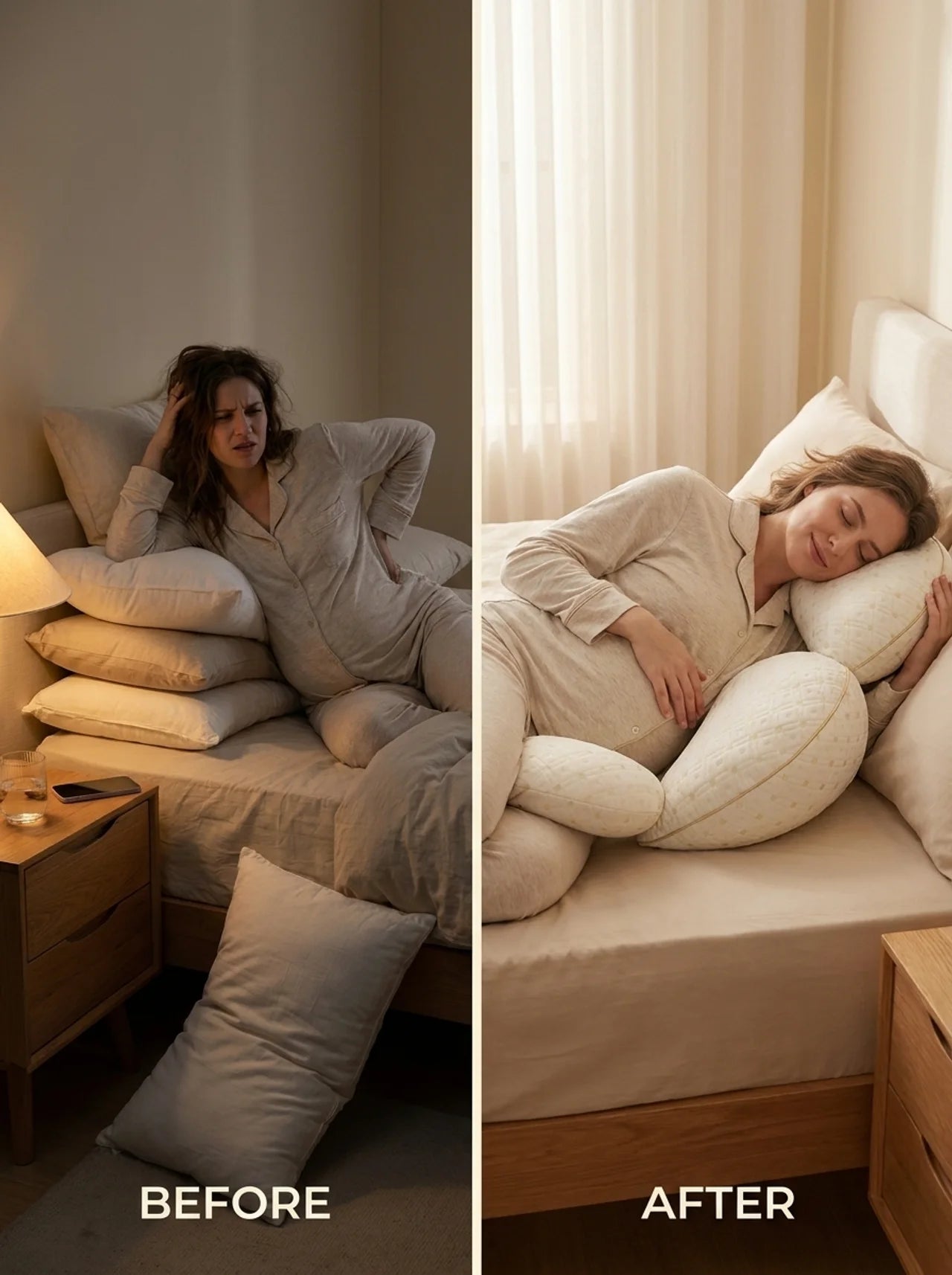 Can't Sleep Through the Night Anymore? The U-Shaped Pillow Built for Full-Body Support — By Trimester 3