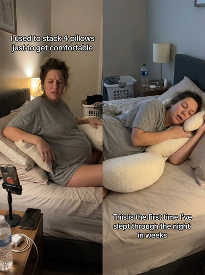 Can't Sleep Through the Night Anymore? The U-Shaped Pillow Built for Full-Body Support — By Trimester 3