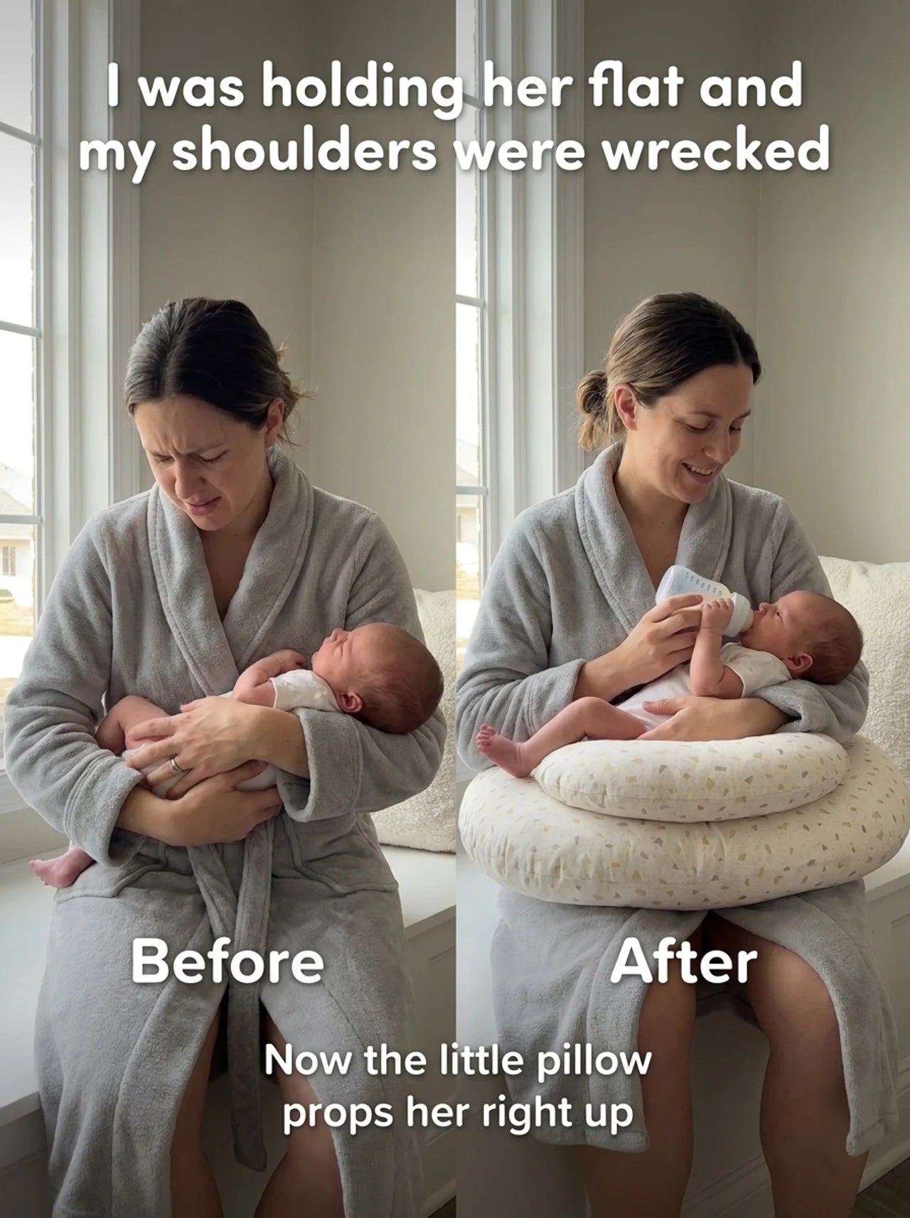 Recovering and Feeding at the Same Time? This Pillow Supports Your Body So You Can Focus on Baby