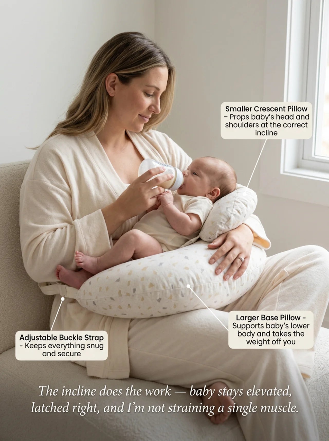 Recovering and Feeding at the Same Time? This Pillow Supports Your Body So You Can Focus on Baby