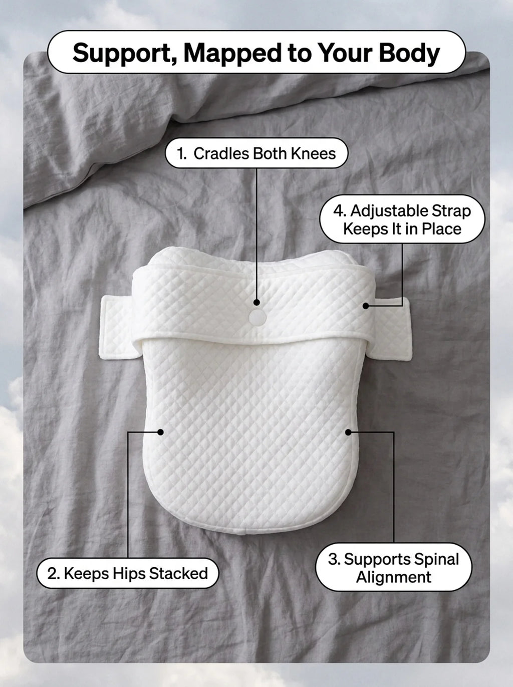 Nightbloom Contoured Knee Support Pillow